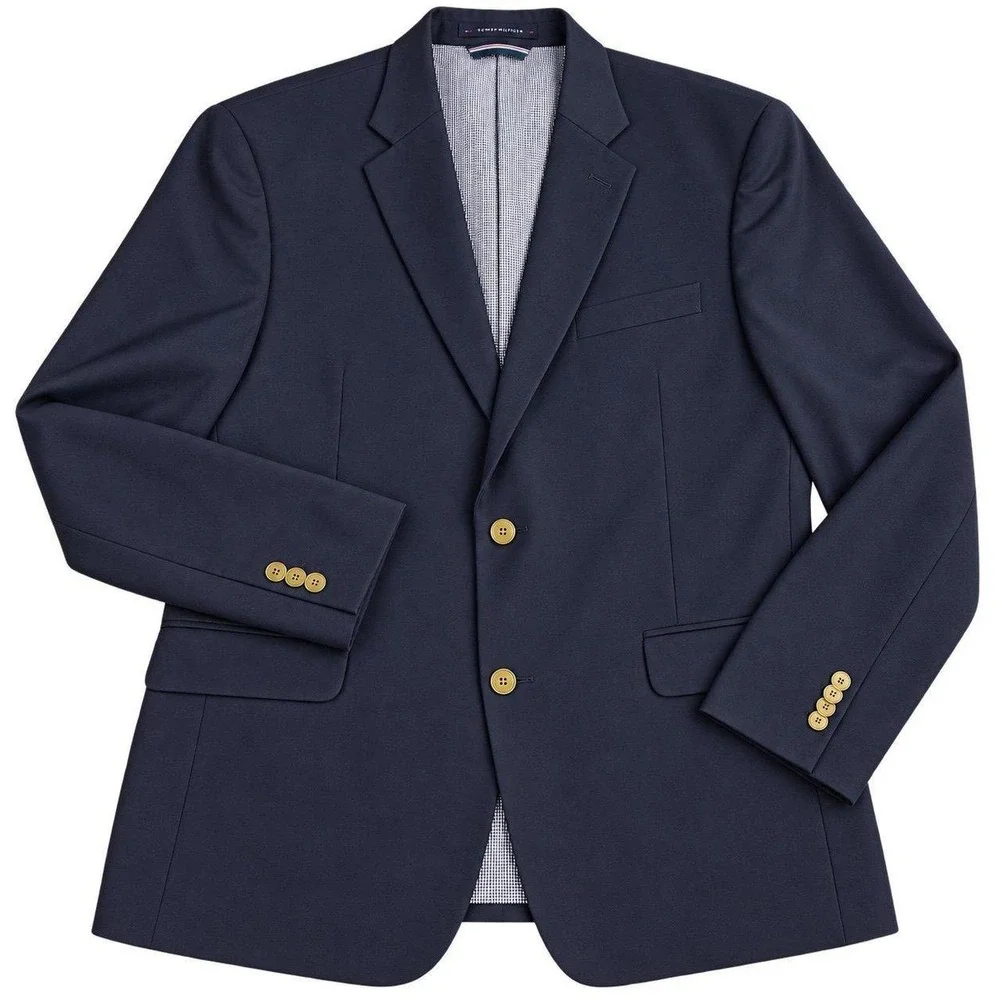 Tommy Hilfiger Men's Navy Two Button Blazer (No Size Tag) AS IS